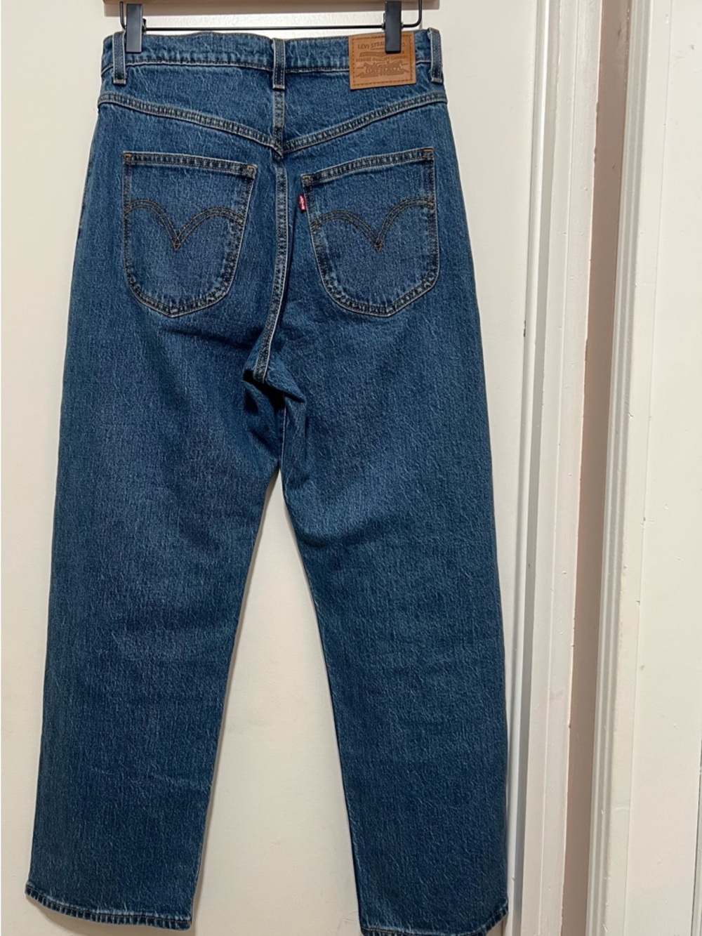 LEVIS Ribcage Western Yoke Jeans Women's Size 29 x 27 Dark Wash 0049U0001 - Picture 7 of 12